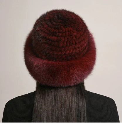 Vellara Mink Fur Hat Luxe Winter Accessory for Cozy Warmth