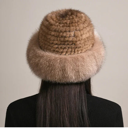 Vellara Mink Fur Hat Luxe Winter Accessory for Cozy Warmth
