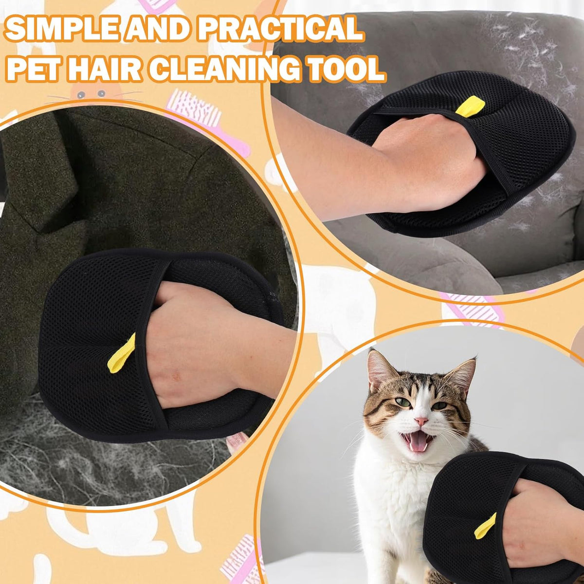 VeLuxer™ HairAway Gloves — Effortless Pet Hair Control That Makes Your Home Shine