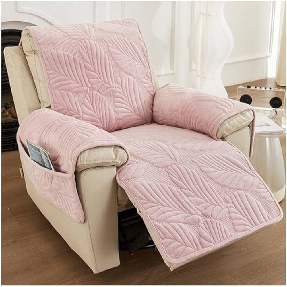 Verdant Leaf Pattern Recliner Cover