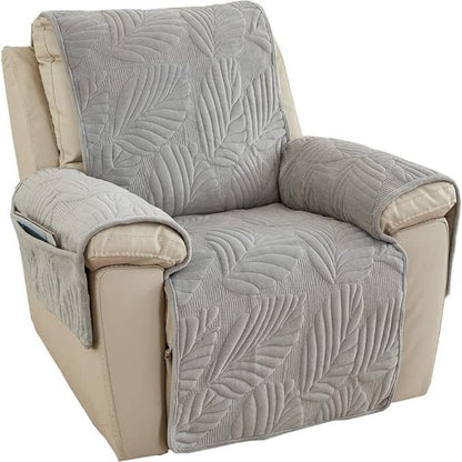 Verdant Leaf Pattern Recliner Cover