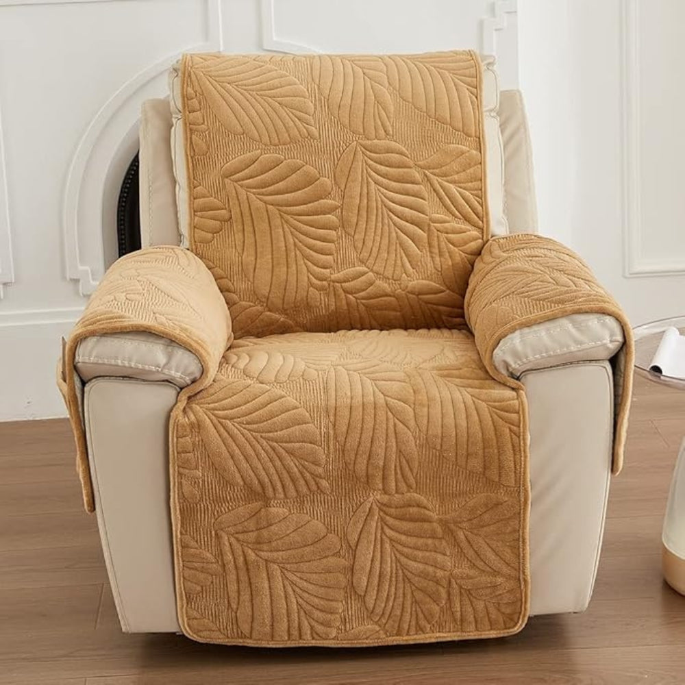 Verdant Leaf Pattern Recliner Cover