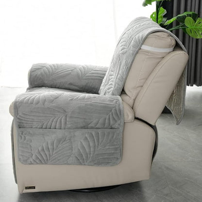 Verdant Leaf Pattern Recliner Cover