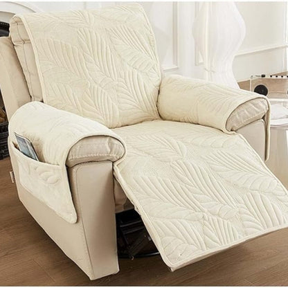 Verdant Leaf Pattern Recliner Cover