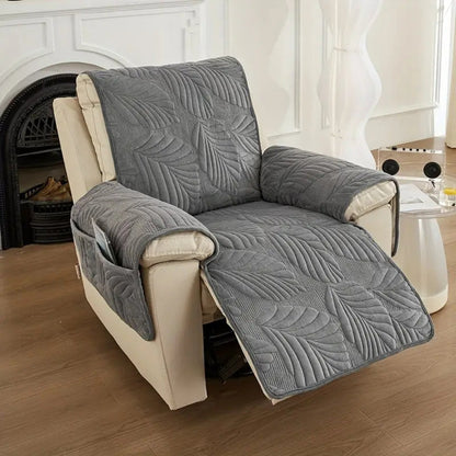 Verdant Leaf Pattern Recliner Cover