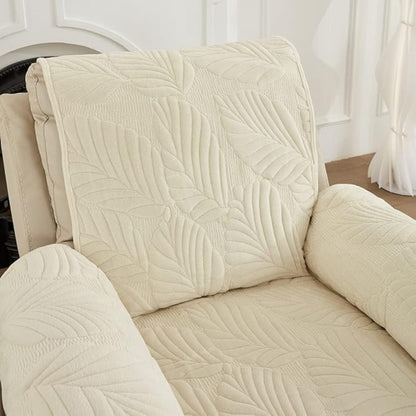 Verdant Leaf Pattern Recliner Cover