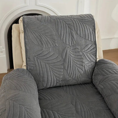 Verdant Leaf Pattern Recliner Cover