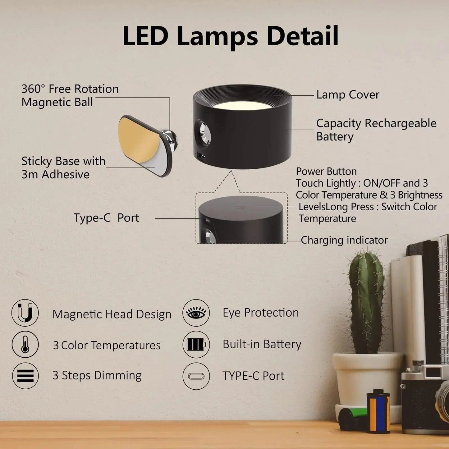 Flexible LED Plug in Wall Light