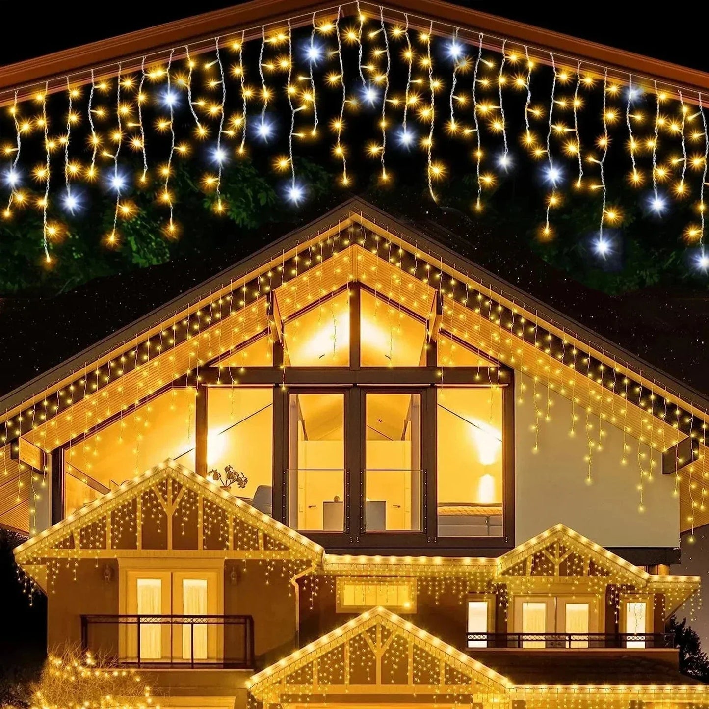 Frosty White String Christmas Lights