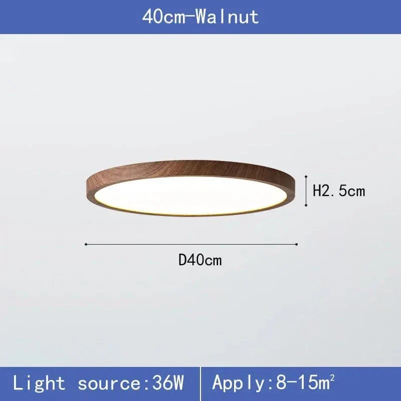 Slim Wooden Style LED Ceiling Light