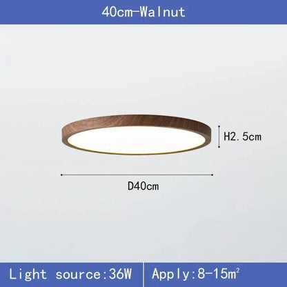 Slim Wooden Style LED Ceiling Light