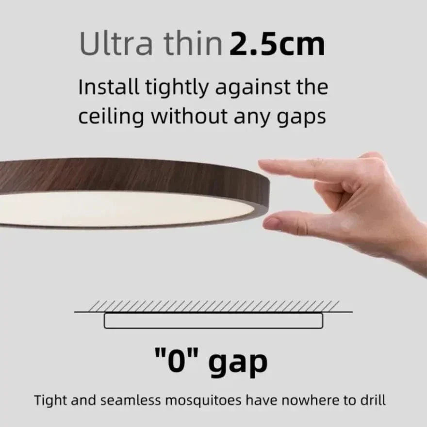 Slim Wooden Style LED Ceiling Light