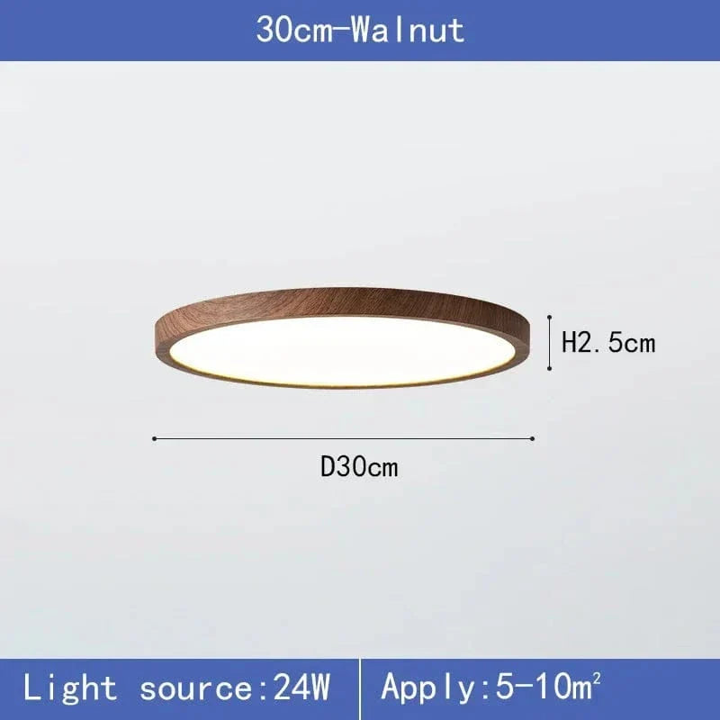 Slim Wooden Style LED Ceiling Light