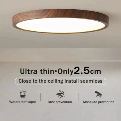 Slim Wooden Style LED Ceiling Light - Cofik