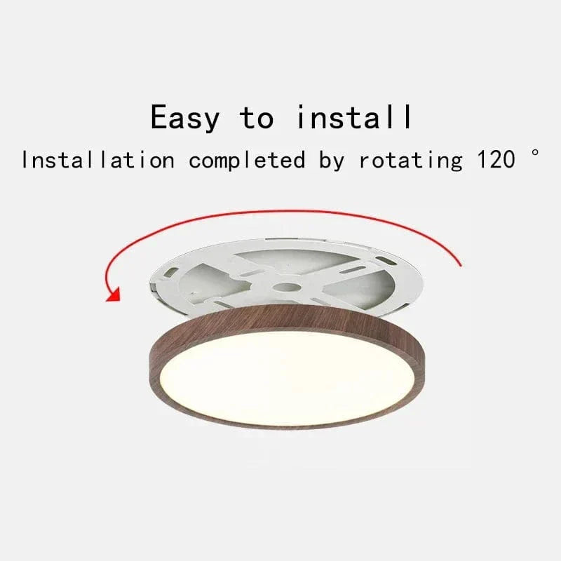 Slim Wooden Style LED Ceiling Light