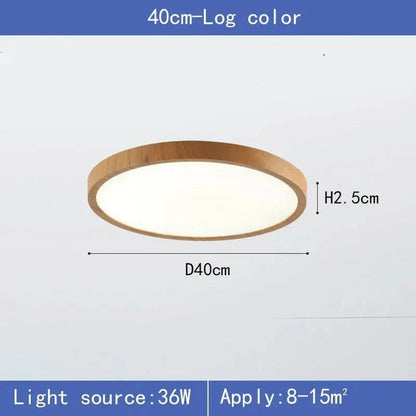 Slim Wooden Style LED Ceiling Light