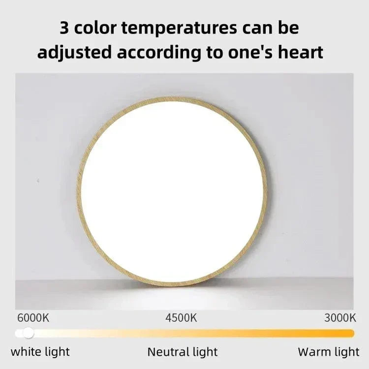 Slim Wooden Style LED Ceiling Light