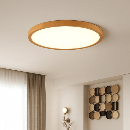 Slim Wooden Style LED Ceiling Light