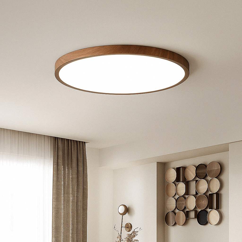 Slim Wooden Style LED Ceiling Light
