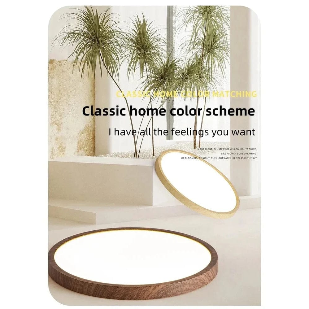 Slim Wooden Style LED Ceiling Light