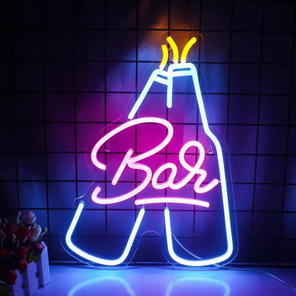 Vibrant LED Neon Bar Sign