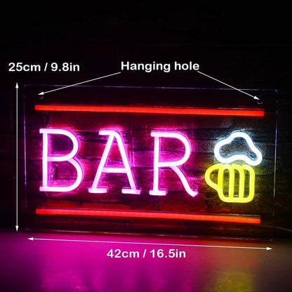 Vibrant LED Neon Bar Sign