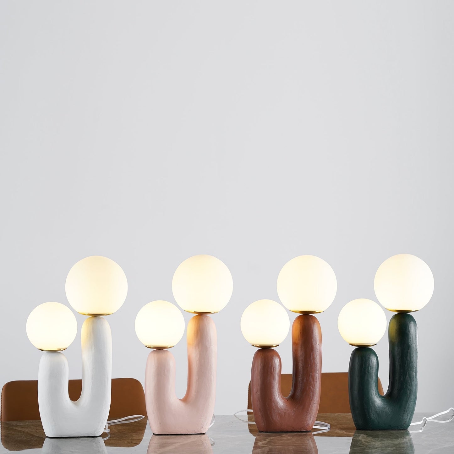 Elegant Wooden Table Light with Earthy Tone