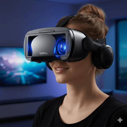 3D VR Headset with Audio and Game Controller