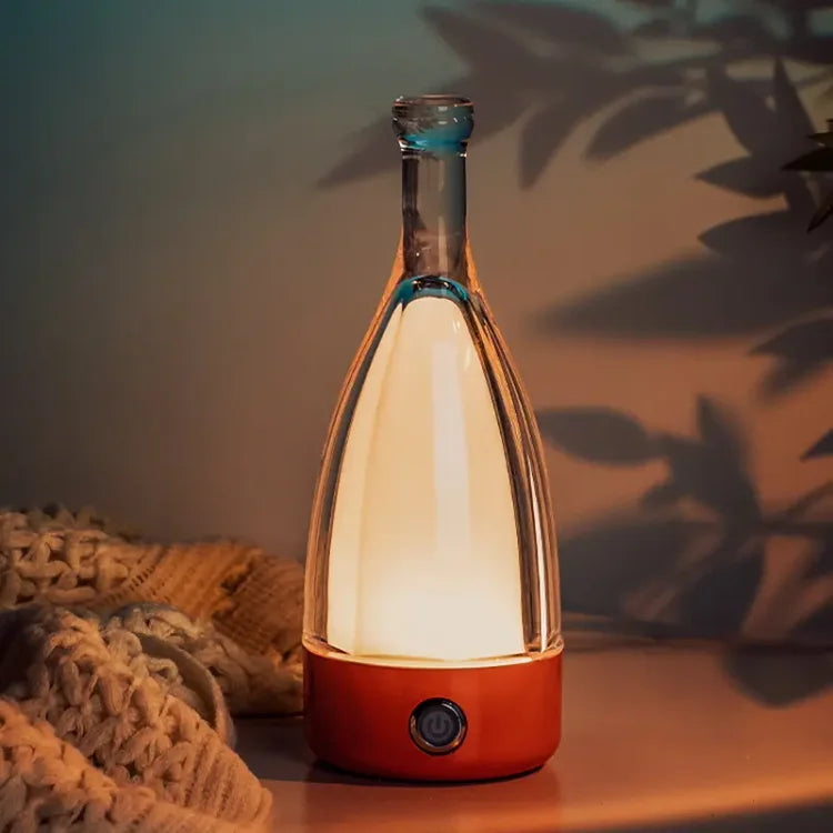 Elegant Wine Bottle Desk Lamp