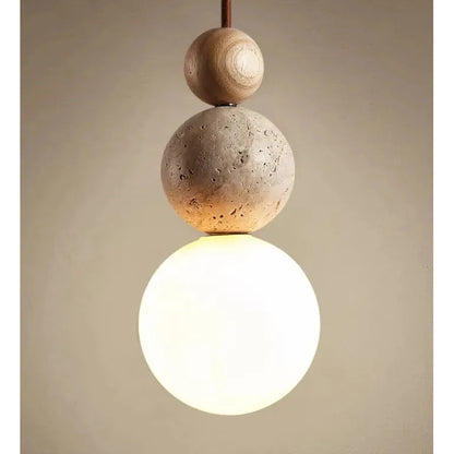 Natural Stone Pendant Light Fixture
