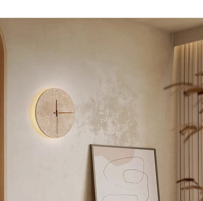 Natural Stone Wall Clock with Unique Texture