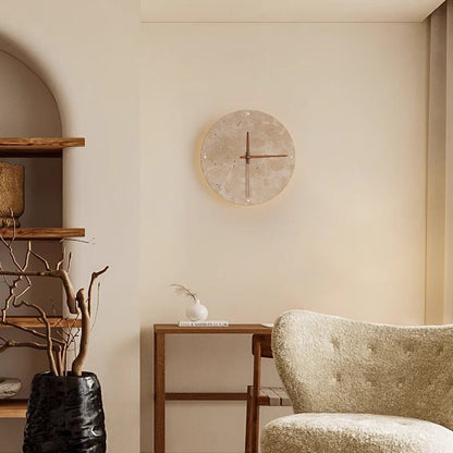 Natural Stone Wall Clock with Unique Texture