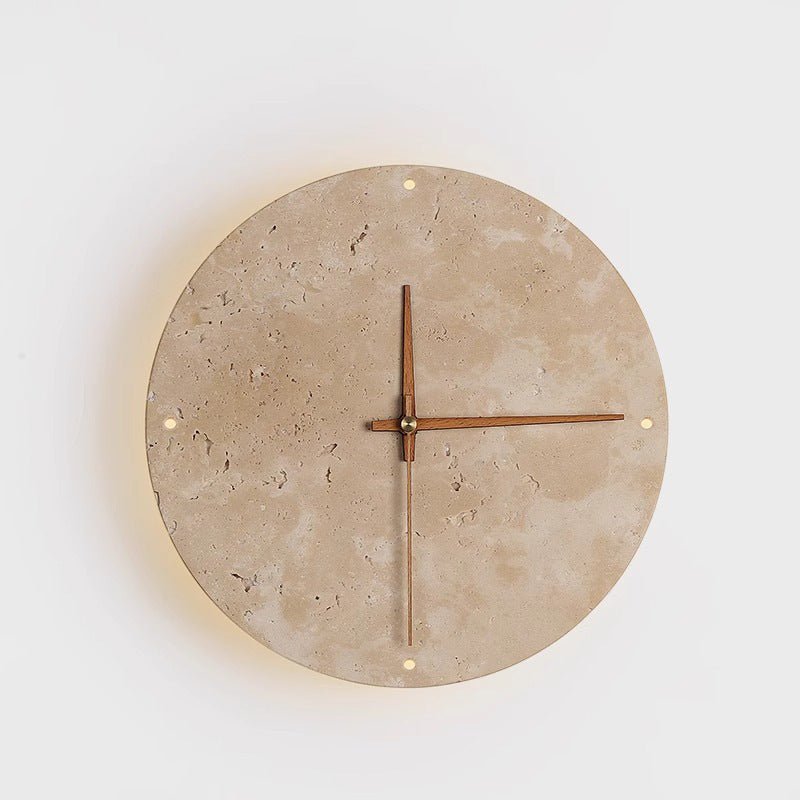 Natural Stone Wall Clock with Unique Texture