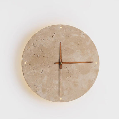 Natural Stone Wall Clock with Unique Texture