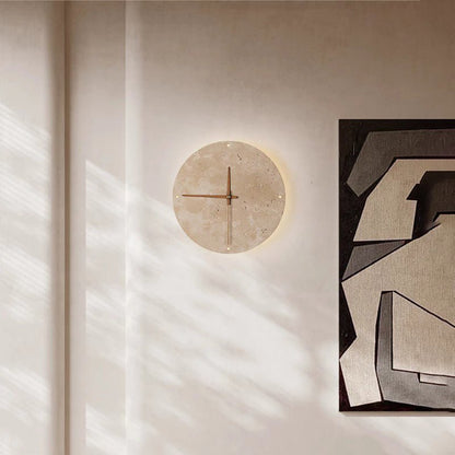 Natural Stone Wall Clock with Unique Texture