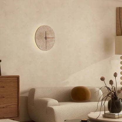 Natural Stone Wall Clock with Unique Texture - Cofik