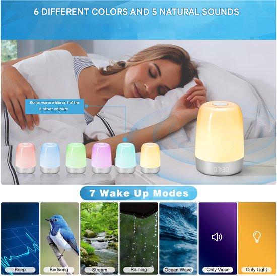 Smart Sunrise Alarm Clock with Nature Sounds