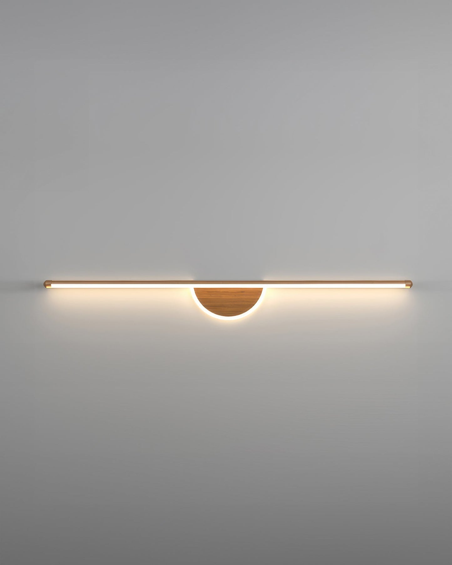 Contemporary Wooden Curved Wall Lamp