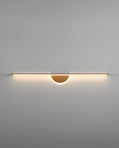Contemporary Wooden Curved Wall Lamp