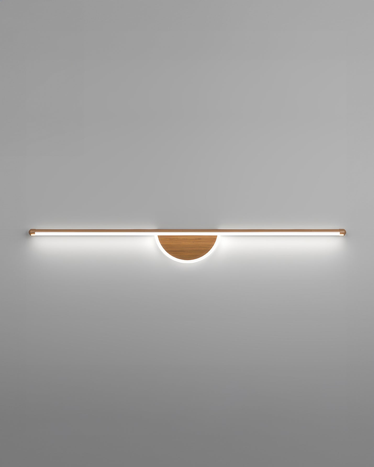 Contemporary Wooden Curved Wall Lamp