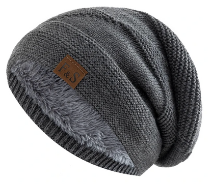 Warm Fleece Lined Snow Beanie