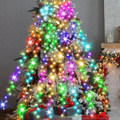 Waterfall Christmas Tree Lights with Remote Control