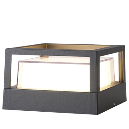 Outdoor Double Head Solar Post Light Lamp