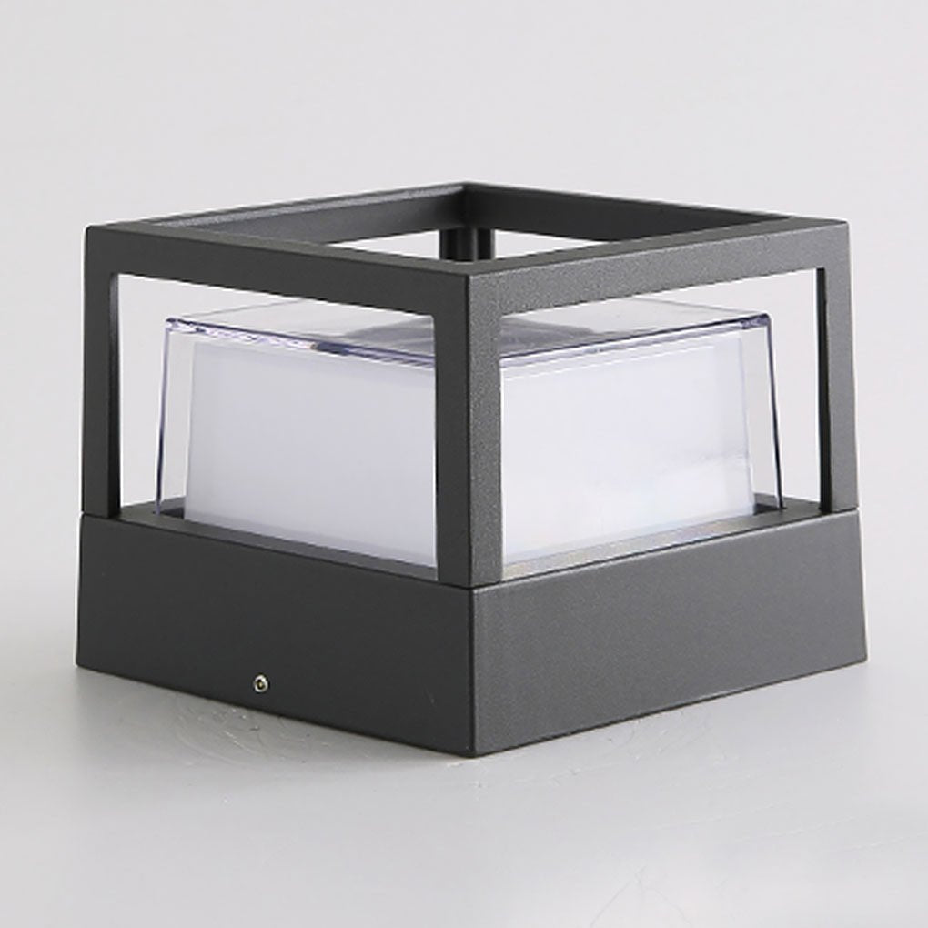 Outdoor Double Head Solar Post Light Lamp