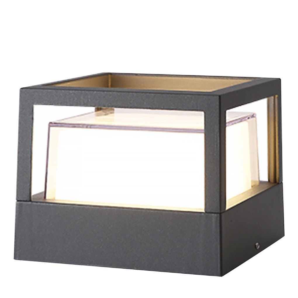 Outdoor Double Head Solar Post Light Lamp
