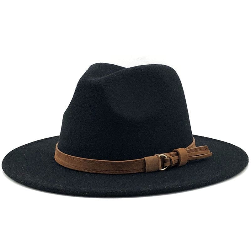 Classic Soft Leather Fedora Hat