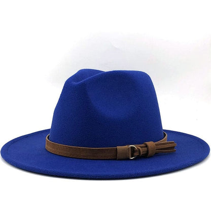 Classic Soft Leather Fedora Hat