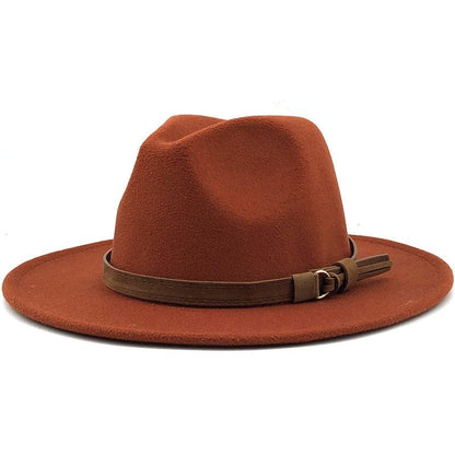 Classic Soft Leather Fedora Hat