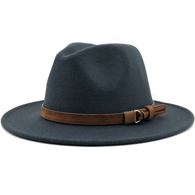 Classic Soft Leather Fedora Hat