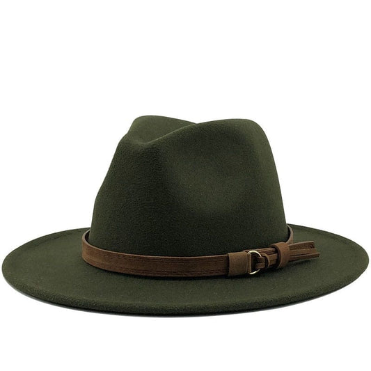 Classic Soft Leather Fedora Hat - Cofik